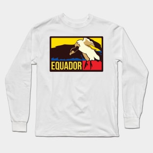 Ecuador Flag Condor Ecuadorian Quito South America Andes Alpaca Long Sleeve T-Shirt